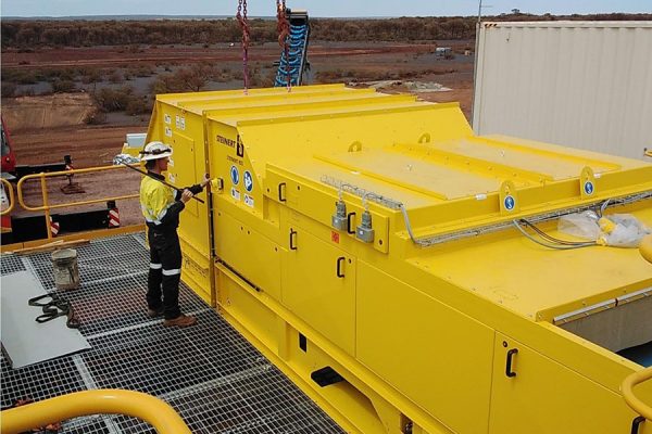 Fitting end chutes to ore sorter